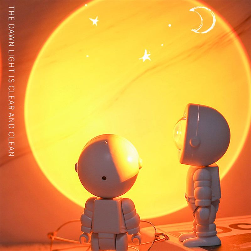 Astronaut Light Projector - Rechargeable Sunset & Rainbow Lamp