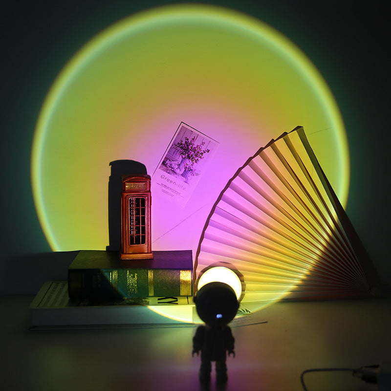 Astronaut Light Projector - Rechargeable Sunset & Rainbow Lamp