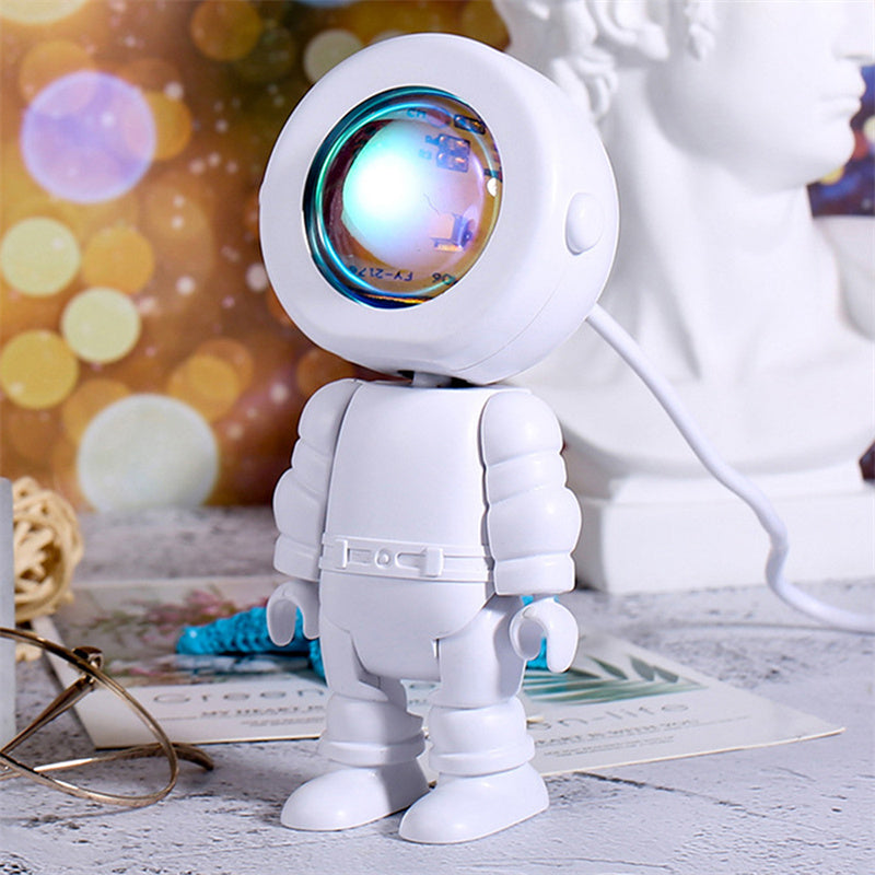 Astronaut Light Projector - Rechargeable Sunset & Rainbow Lamp