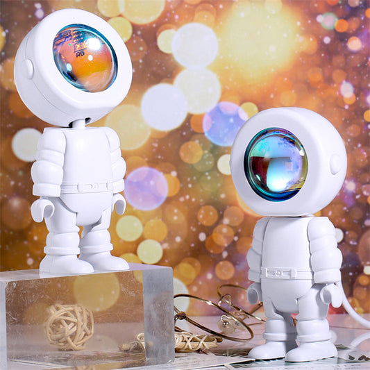 Astronaut Light Projector - Rechargeable Sunset & Rainbow Lamp