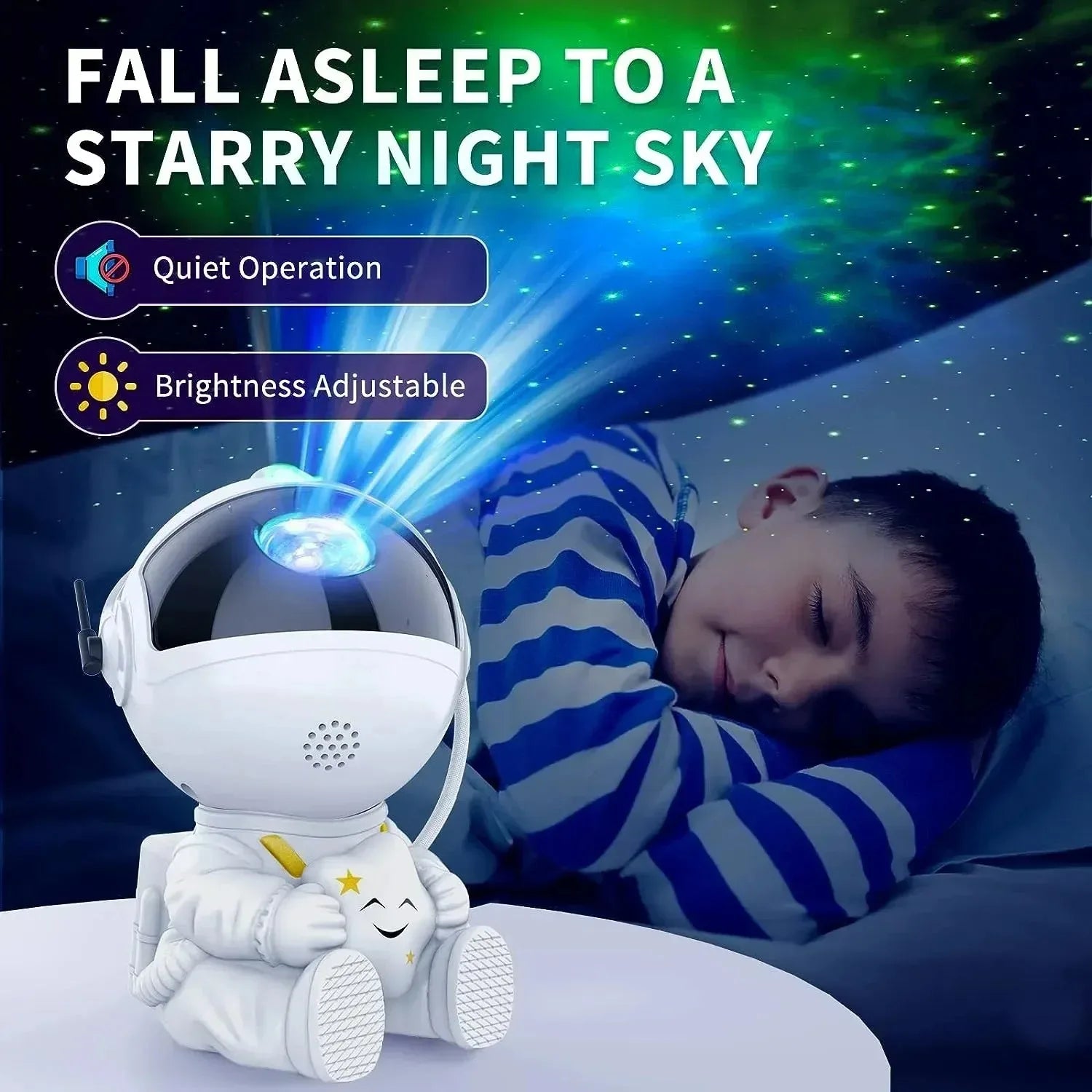 Astronaut Galaxy Starry Sky Projector - LED Night Light for Bedrooms