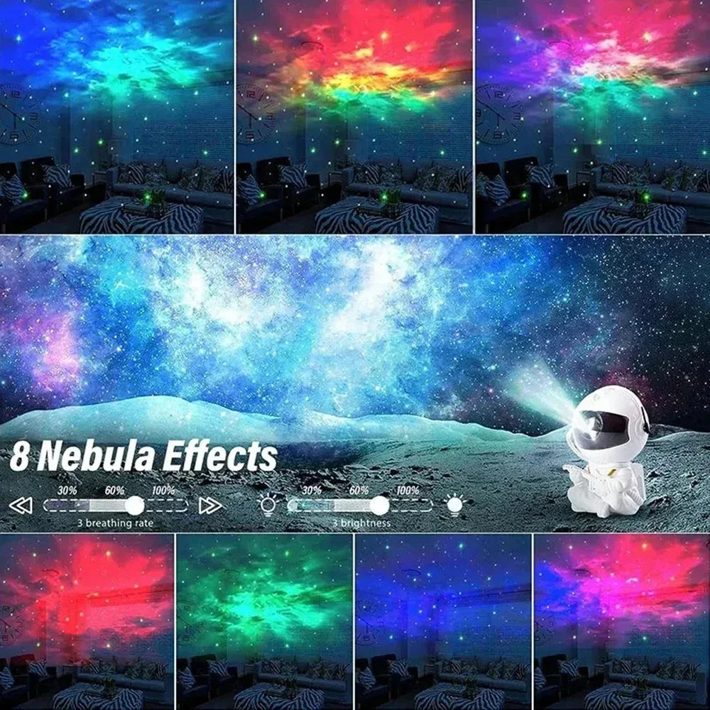 Astronaut Galaxy Starry Sky Projector - LED Night Light for Bedrooms