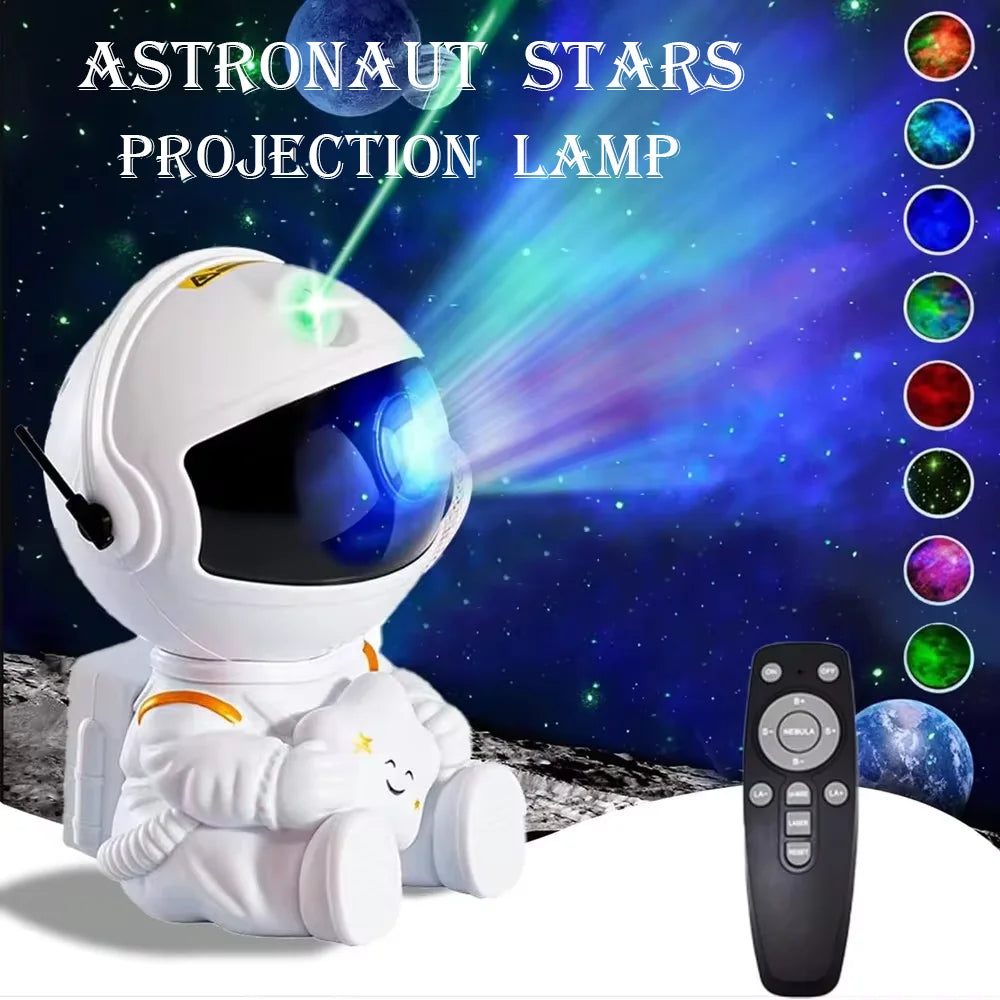 Astronaut Galaxy Starry Sky Projector - LED Night Light for Bedrooms