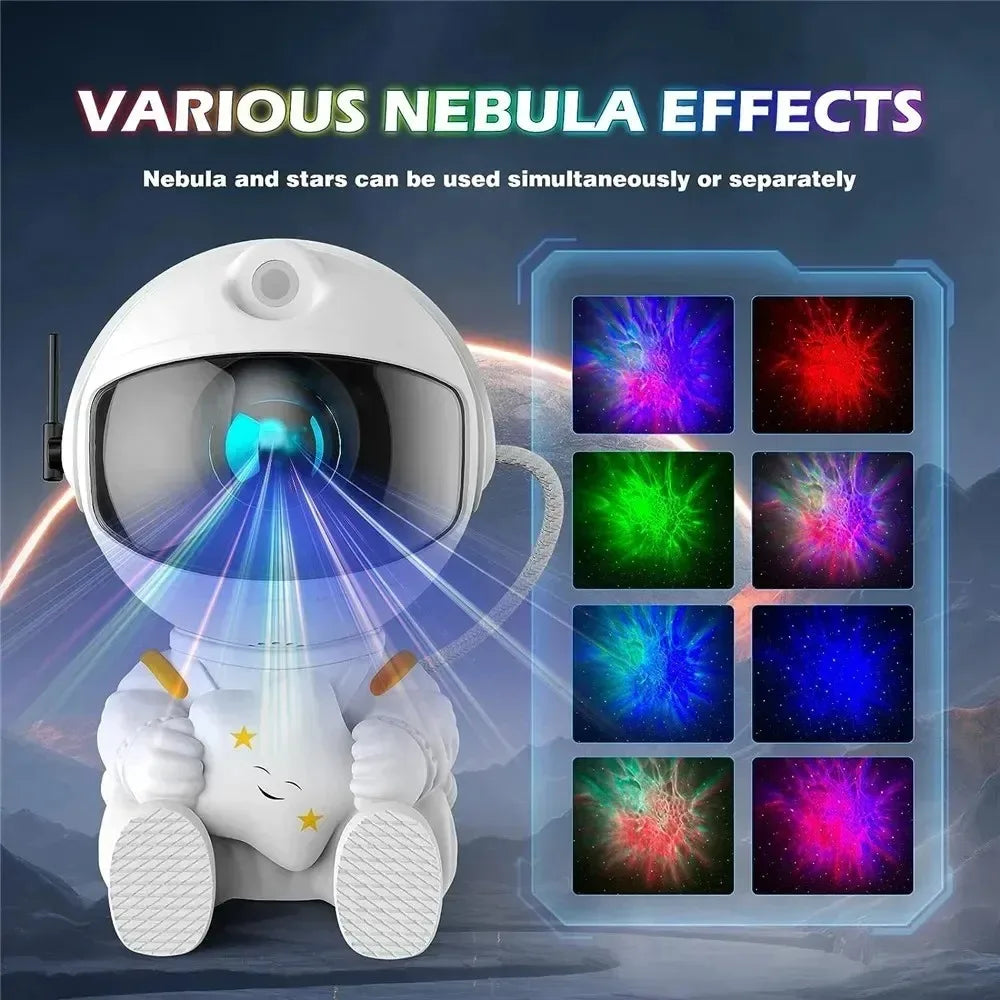 Astronaut Galaxy Starry Sky Projector - LED Night Light for Bedrooms