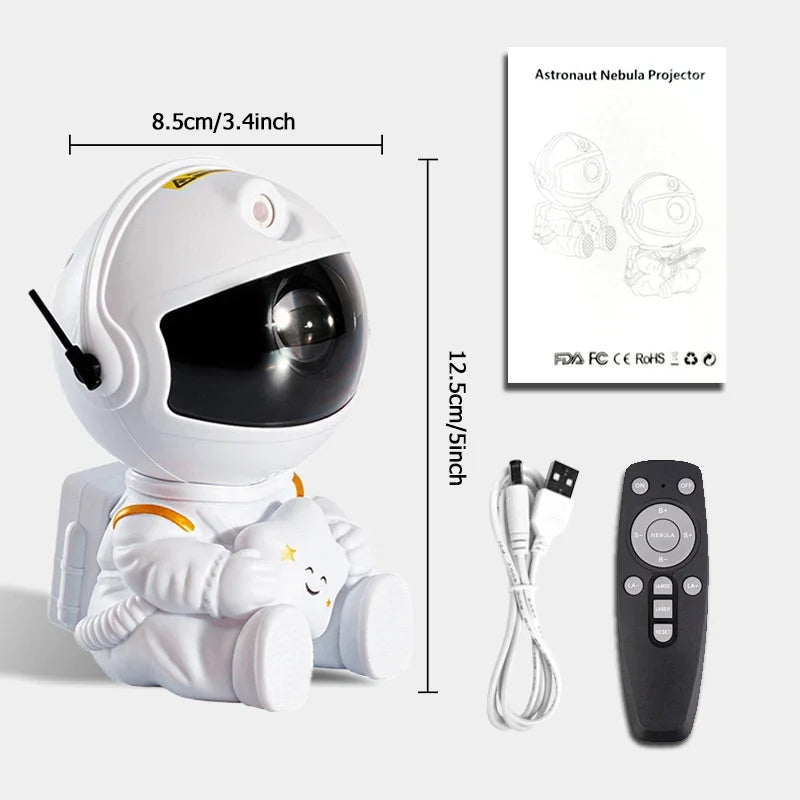 Astronaut Galaxy Starry Sky Projector - LED Night Light for Bedrooms